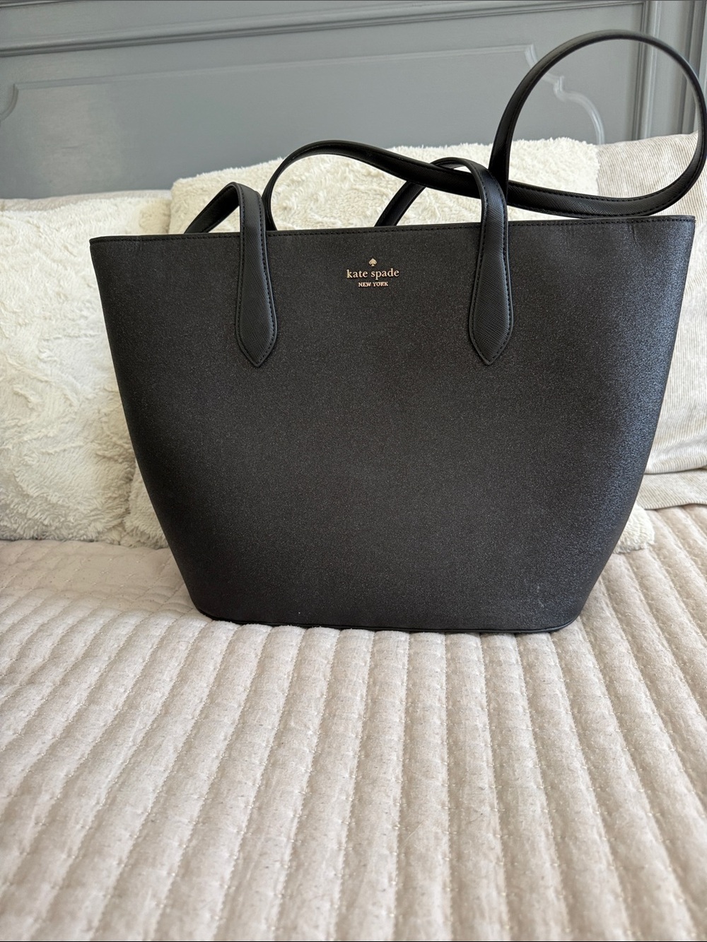 kate spade Black Textured Tote
